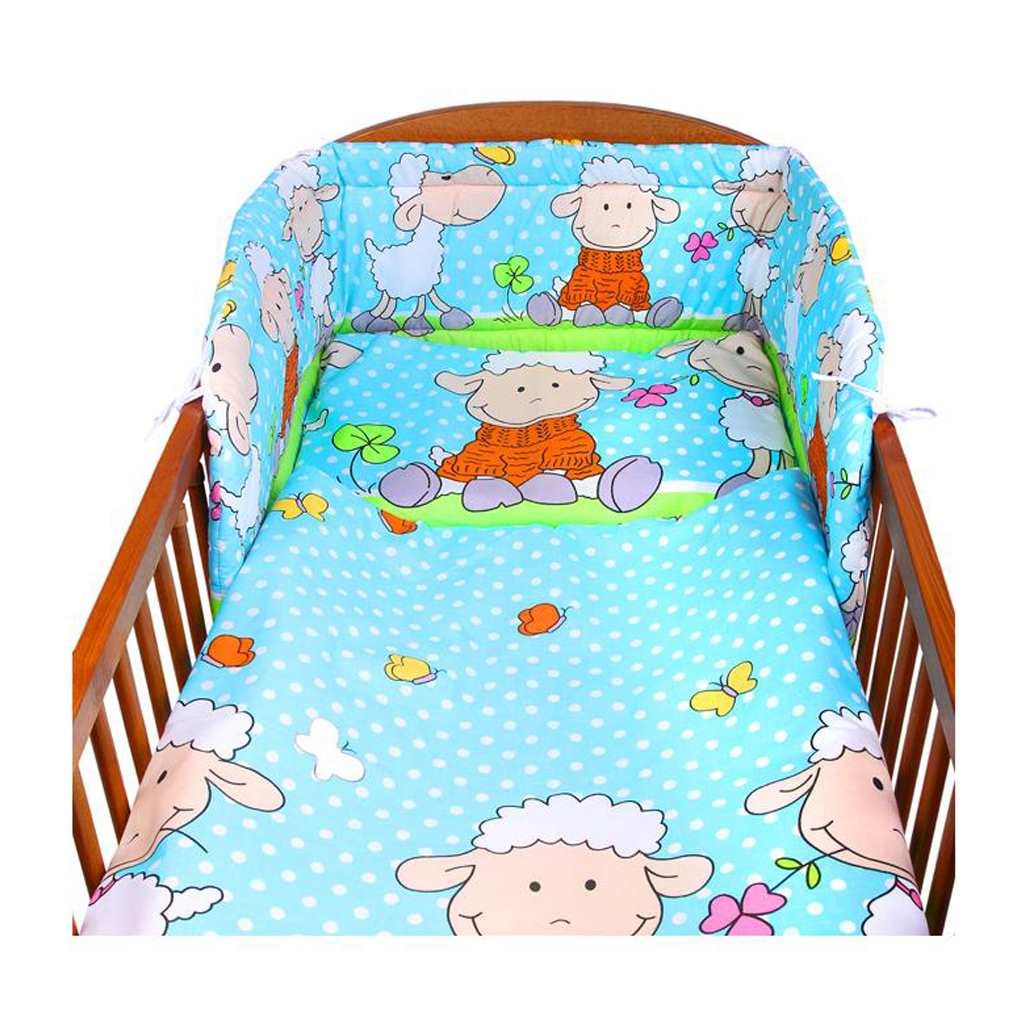 2-dielne posteľné obliečky New Baby 100/135 cm tyrkysové s ovečkou