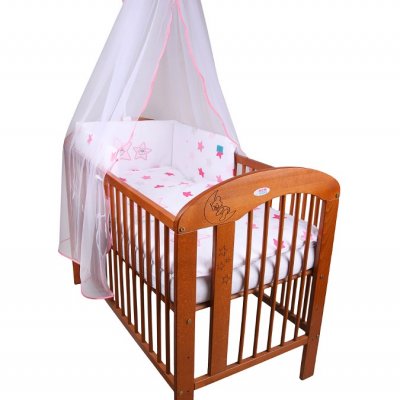 5-dielne posteľné obliečky Belisima Veselé Hviezdičky 100/135 ružové