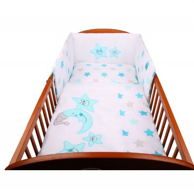 5-dielne posteľné obliečky Belisima Veselé Hviezdičky 100/135 modré