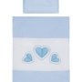 5-dielne posteľné obliečky Belisima Tri srdcia 100/135 bielo-modré
