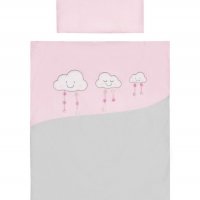 5-dielne posteľné obliečky Belisima Obláčiky 100/135 rúžové