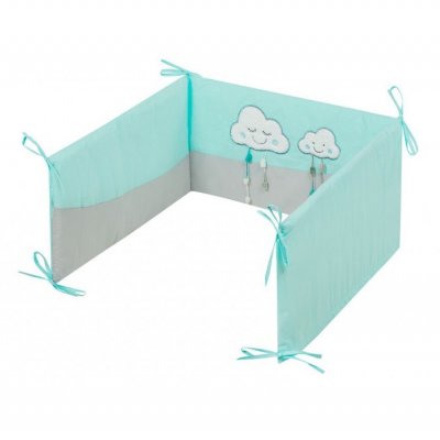 6-dielne posteľné obliečky Belisima Obláčiky 100/135 tyrkysové