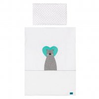 6-dielne posteľné obliečky Belisima Bear in love 90/120 tyrkysové