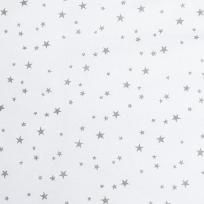 2-dielne posteľné obliečky New Baby 90/120 cm biele sivé hviezdičky