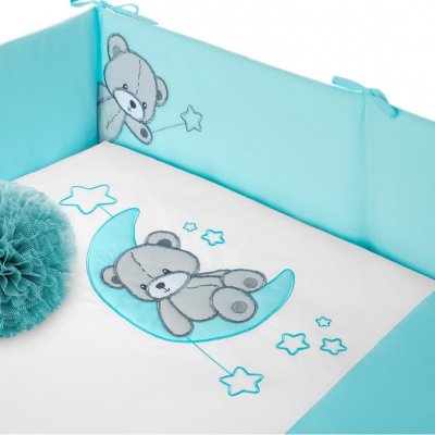 5-dielne posteľné obliečky Belisima Teddy Bear 100/135 tyrkysové