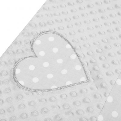 Luxusné hniezdočko s vankúšikom a perinkou New Baby Srdiečko sivé