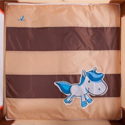 Detská skladacia ohrádka CARETERO Quadra brown