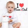 Prebaľovacia podložka New Baby I love Mum and Dad biela 80x50cm
