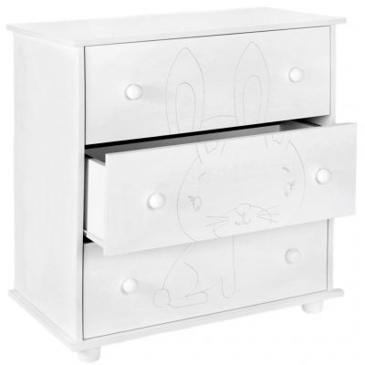 Detská komoda New Baby Králiček biela