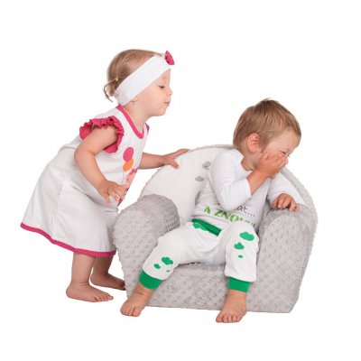 Detské kreslo z Minky New Baby Líška mätové