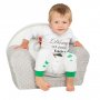 Detské kreslo z Minky New Baby Líška sivé