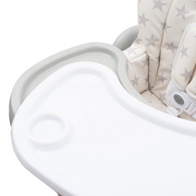 Jedálenská stolička NEW BABY Gray Star - ekokoža