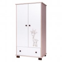 Detská skriňa Drewex Žirafa prírodná