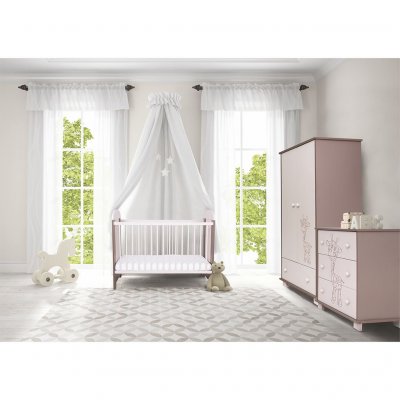 Detská skriňa Drewex Žirafa prírodná