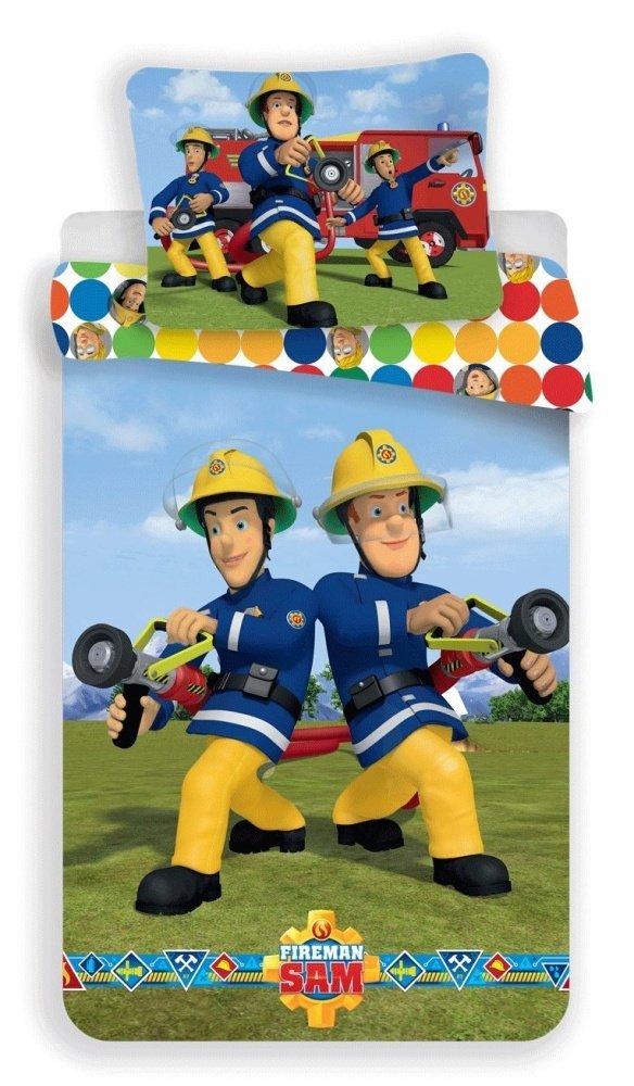 Detské obliečky Požiarnik Sam colors