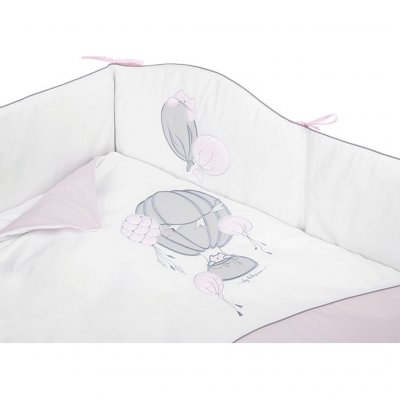 6-dielne posteľné obliečky Belisima Ballons 90/120 ružové