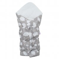 Klasická šnurovacia zavinovačka New Baby Obláčik sivá