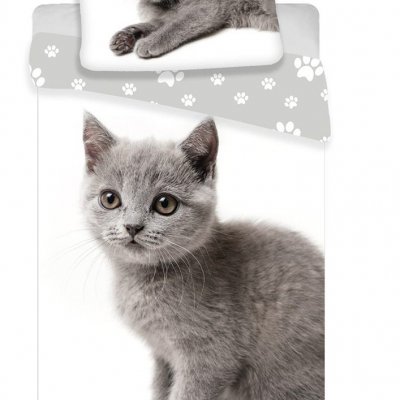 Posteľné obliečky Kočka grey 02