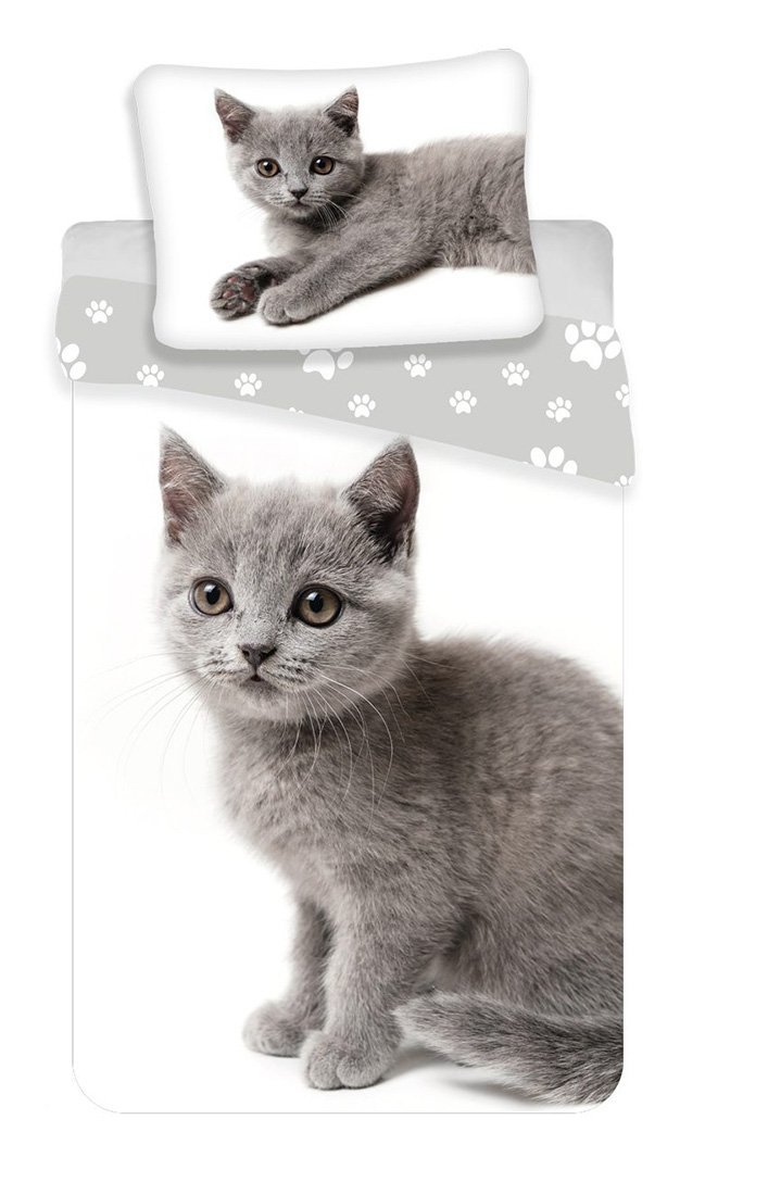 Posteľné obliečky Kočka grey 02