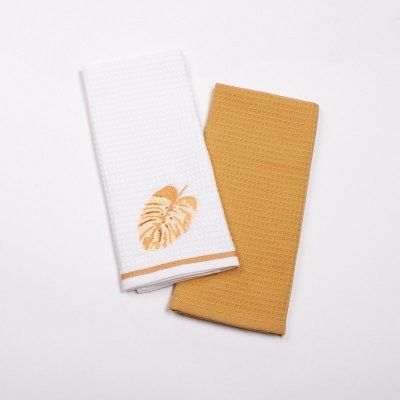 Kuchynská utierka vaflová Zlatý list