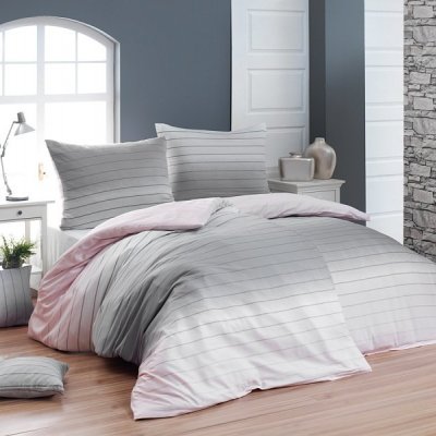 Krepové posteľné obliečky Melina Pink