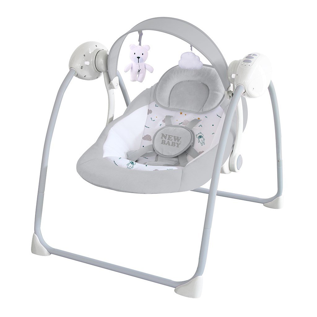 Detské hojdacie lehátko NEW BABY TEDDY Gray