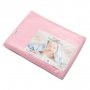 Detská fleecová deka New Baby 100x75 ružová prúžky