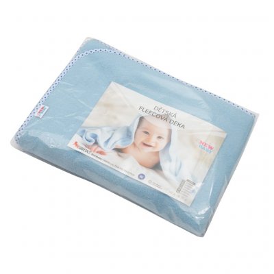 Detská fleecová deka New Baby 100x75 modrá hviezdičky