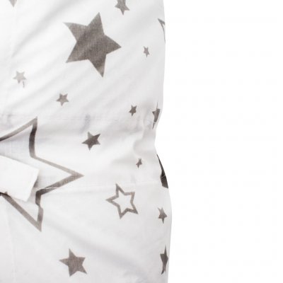 Klasická šnurovacia zavinovačka New Baby Vafle biela sivé hviezdičky