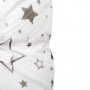 Klasická šnurovacia zavinovačka New Baby Vafle biela sivé hviezdičky