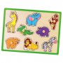 Detské drevené puzzle s úchytmi Viga ZOO