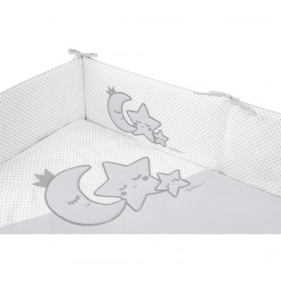 3-dielne posteľné obliečky Belisima Magic Stars 90/120 sivé