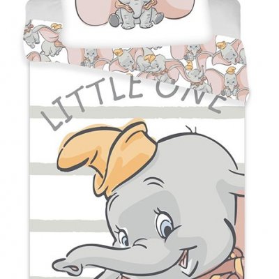 Detské obliečky Dumbo grey stripe