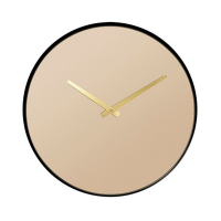 Nástené hodiny ESKIL 41 cm, farba čierná/zlatá/kávová, BROSTE