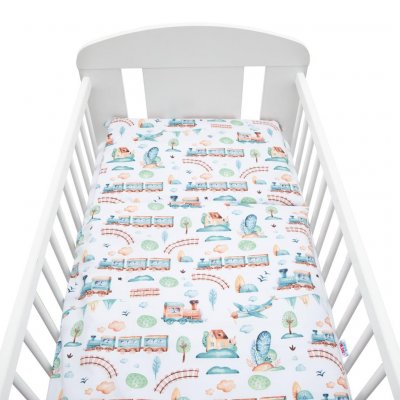 2-dielné posteľné obliečky New Baby 100/135 cm vláčik