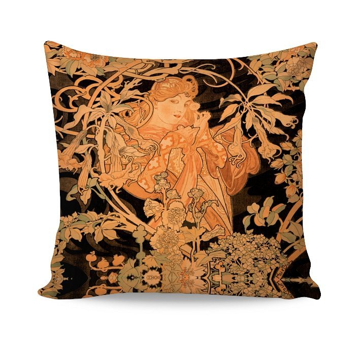 Návlek Ženy s kvetinami Alfons Mucha