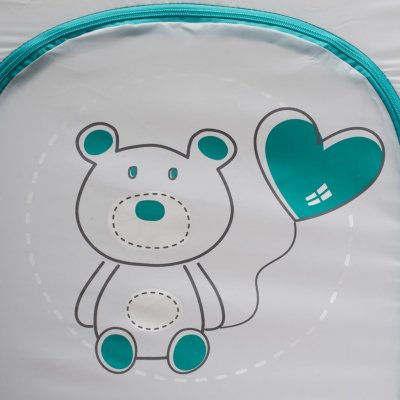 Detská cestovná postieľka Baby Mix Medvedík sivá