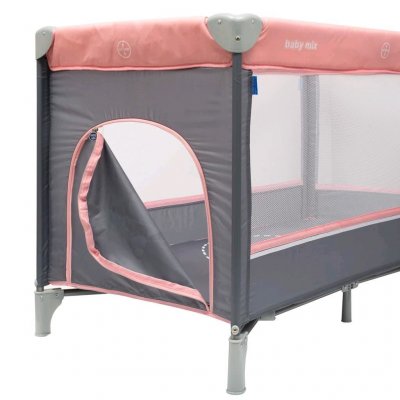 Detská cestovná postieľka Baby Mix Vrabce svetlo modrá