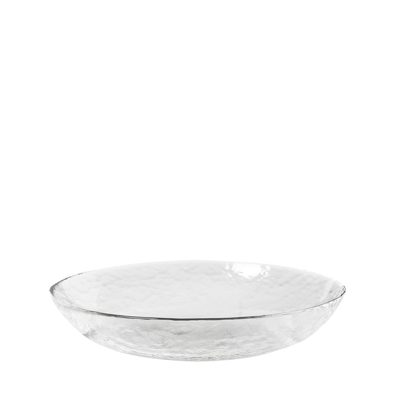 Miska HAMMERED 22 cm Farba číre sklo P.22cm, V.4cm , Broste