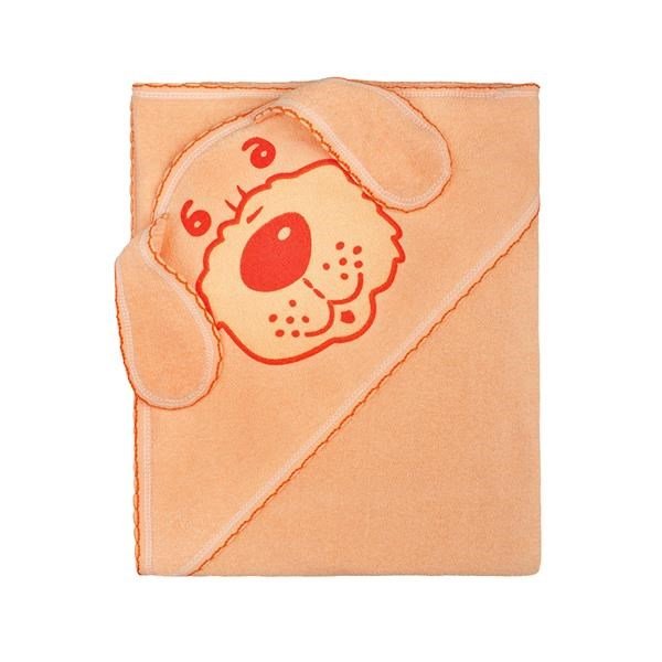 Detská froté osuška 80x80 psík oranžová