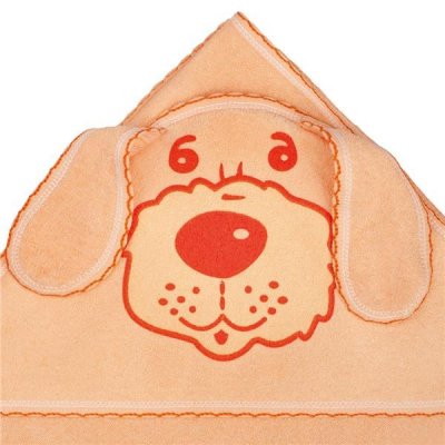 Detská froté osuška 80x80 psík oranžová