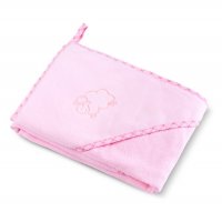 Detská osuška Sensillo Ovečka 80x80 cm ružová
