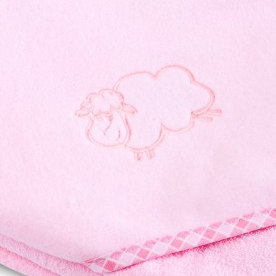 Detská osuška Sensillo Ovečka 80x80 cm ružová