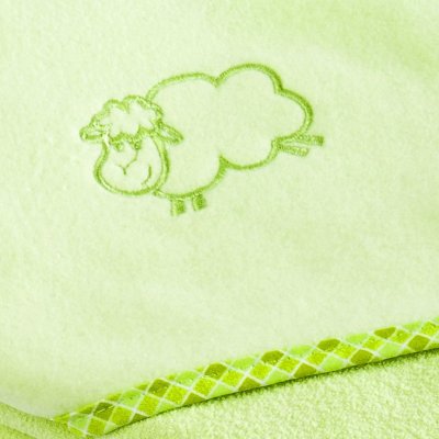 Detská osuška Sensillo Ovečka 80x80 cm zelená