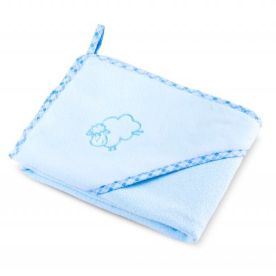 Detská osuška Sensillo Ovečka 80x80 cm svetlo modrá