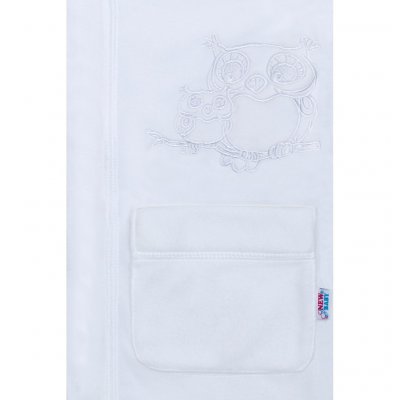 Detský župan New Baby Sovičky biely
