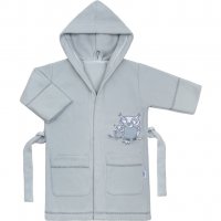 Detský župan New Baby Sovičky sivý