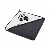 Detská osuška 100x100 Akuku černá s pandou