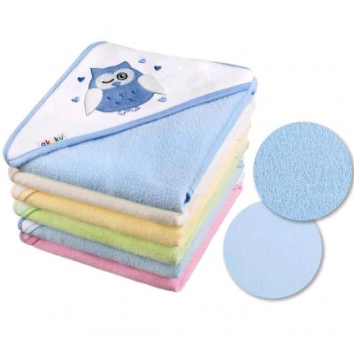 Detská osuška 100x100 Akuku tyrkysová s žabkou