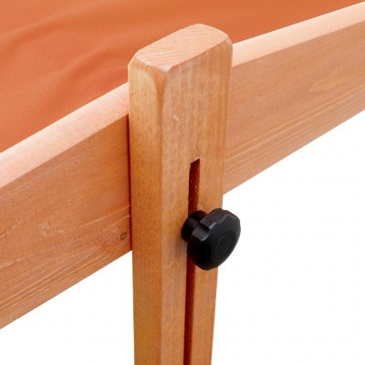 Detské drevené pieskovisko so strieškou NEW BABY 120 x 120 cm oranžové